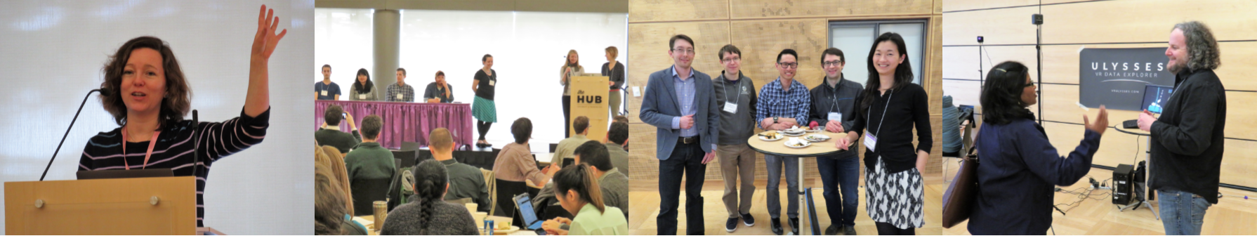 A collage of photos taken at the 2018 UW Data Science Summit