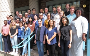 The 2019 Data Science fellows pose for a group shot. Photo, Robin Brooks, eScience Insitute