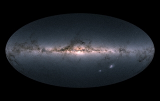 Gaia’s sky in colour. Image via European Space Agency. Copyright information: ESA/Gaia/DPAC, CC BY-SA 3.0 IGO