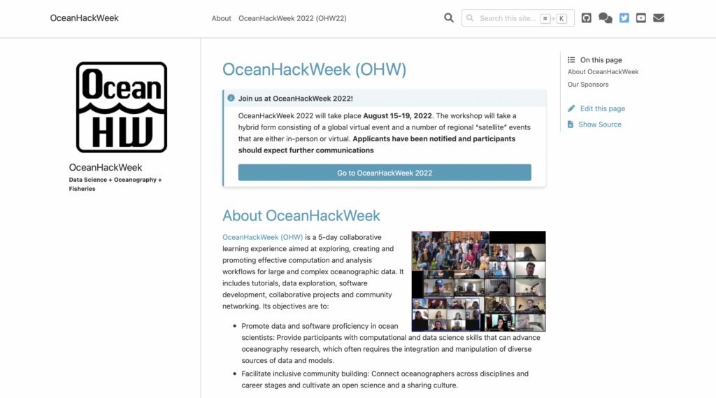 OceanHackWeek ScreenShot