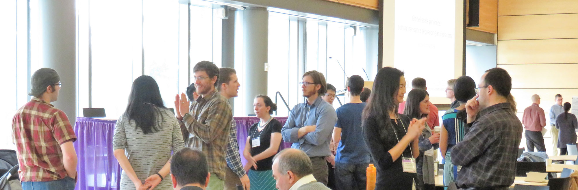 group of students chatting during the career fair