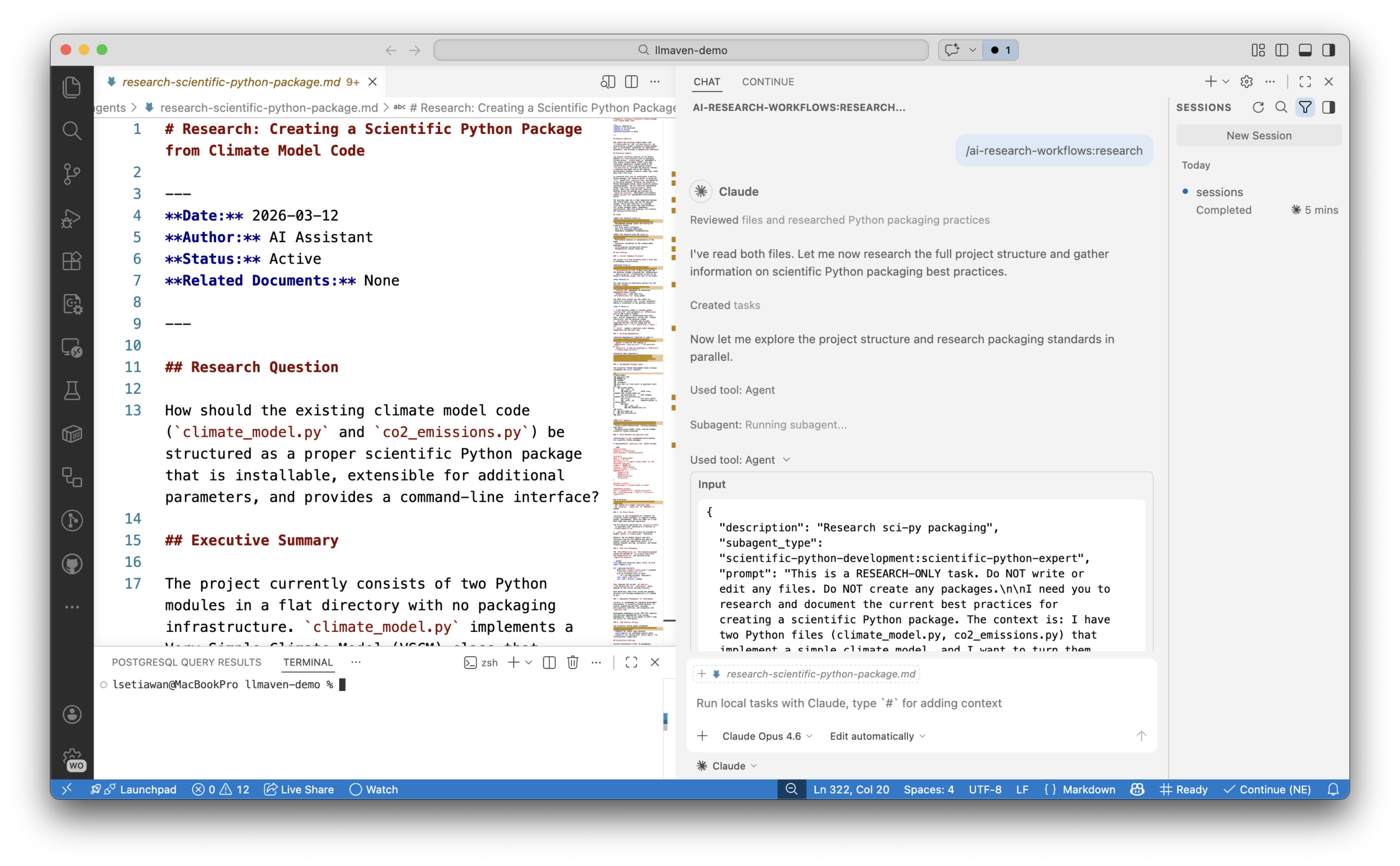 IDE showing SSEC gateway backed Gen AI models invoked